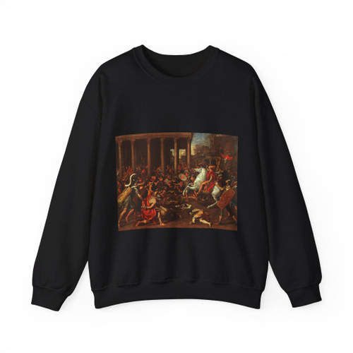 POUSSIN, Nicolas - The Destruction of the Temple at Jerusalem (Artwork) Crewneck Sweatshirt