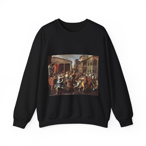 POUSSIN, Nicolas - The Rape of the Sabine Women2 (Artwork) Crewneck Sweatshirt
