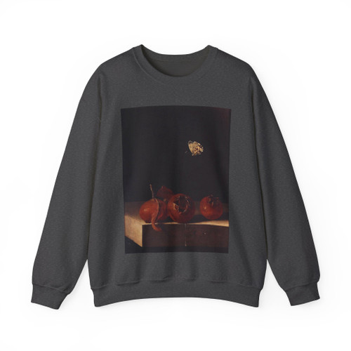 COORTE, Adriaen - Three Medlars with a Butterfly (Artwork) Crewneck Sweatshirt