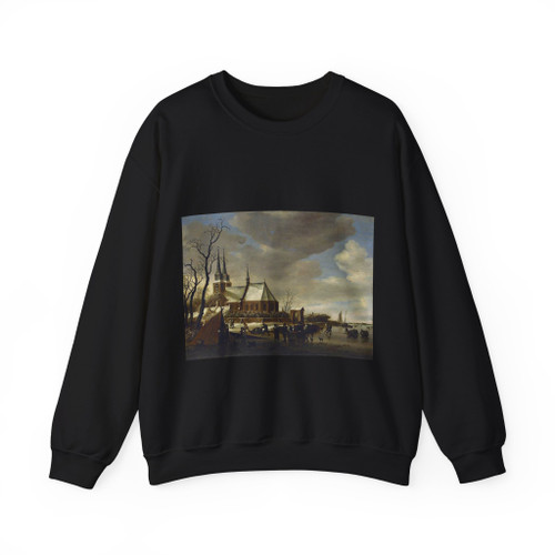 RUYSDAEL, Salomon van - A Winter Landscape (Artwork) Crewneck Sweatshirt