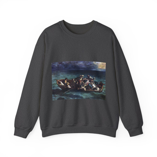 DELACROIX, EUGENE - Shipwreck of Don Juan (Artwork) Crewneck Sweatshirt