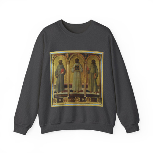 DOMENICO di Michelino - Three Franciscan Saints (Artwork) Crewneck Sweatshirt