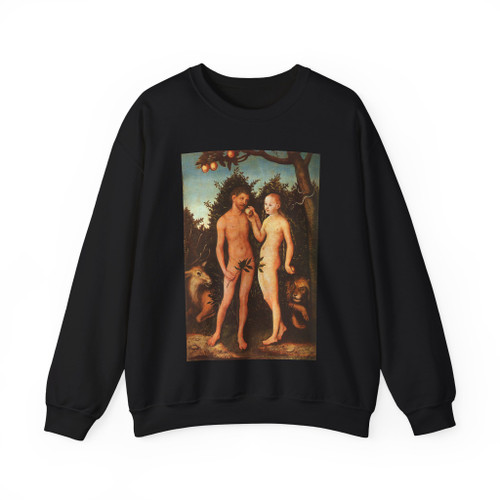 CRANACH, Lucas the Elder - Adam & Eve (Artwork) Crewneck Sweatshirt
