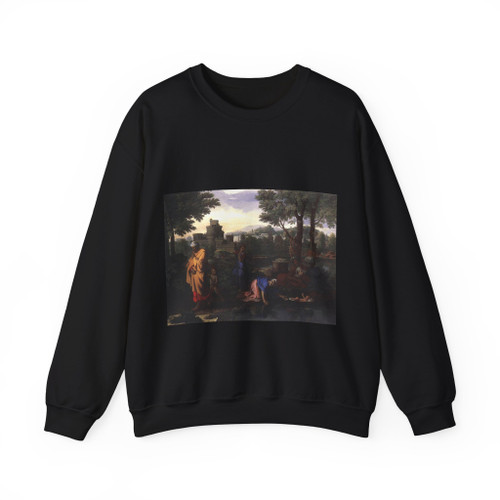 POUSSIN, Nicolas - The Exposition of Moses (Artwork) Crewneck Sweatshirt