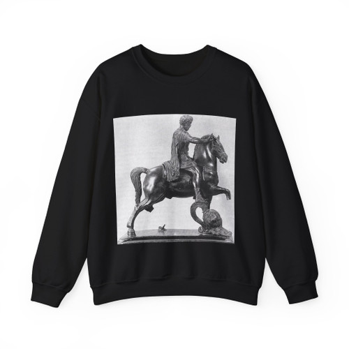 FILARETE - Equestrian statue of Marcus Aurelius (Artwork) Crewneck Sweatshirt