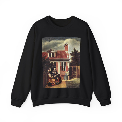 HOOCH, Pieter de - Village House (Artwork) Crewneck Sweatshirt