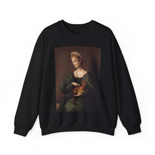 BACCHIACCA - Woman with a Cat (Artwork) Crewneck Sweatshirt