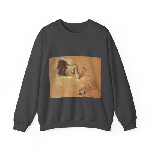 DELACROIX, EUGENE - study-sardanapalus (Artwork) Crewneck Sweatshirt