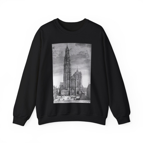 HOLLAR, Wenceslaus - Antwerp Cathedral (Artwork) Crewneck Sweatshirt