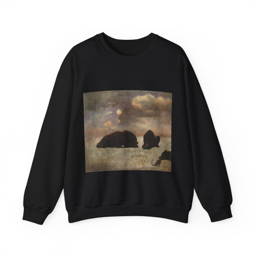 BIERSTADT, Albert - Grizzly Bears (Artwork) Crewneck Sweatshirt