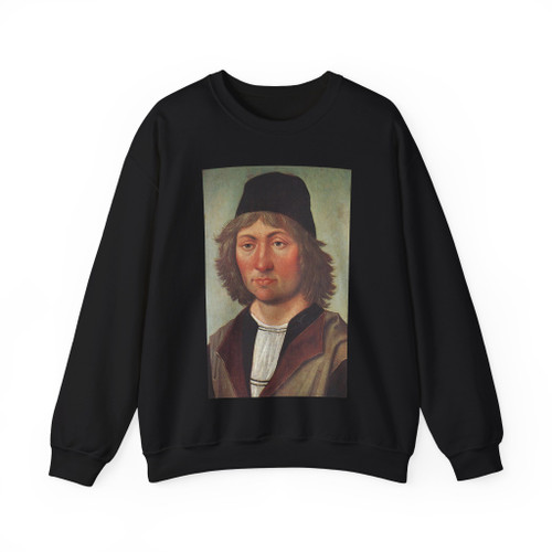 BERRUGUETE, Pedro - Self-portrait (Artwork) Crewneck Sweatshirt