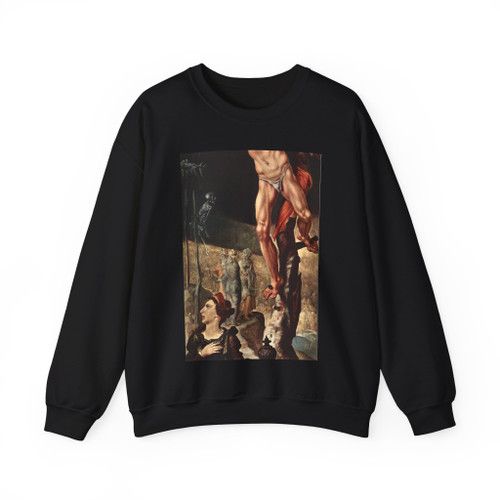 HEEMSKERCK, Maerten van - Crucifixion (detail) (Artwork) Crewneck Sweatshirt
