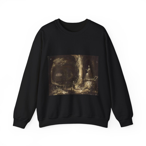 TROYEN, Rombout van - Interior of a Grotto (Artwork) Crewneck Sweatshirt