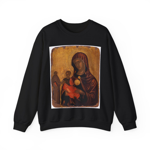 TSAFOURIS, Nikolaos - The Virgin and St Francis of Assisi (Artwork) Crewneck Sweatshirt