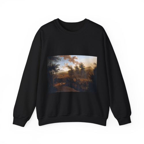 MOUCHERON, Frederick de - An Extensive Italianate Landscape (Artwork) Crewneck Sweatshirt