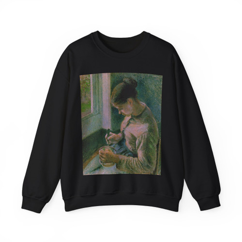 PISARRO Camille - Peasant girl drinking her coffee (Artwork) Crewneck Sweatshirt