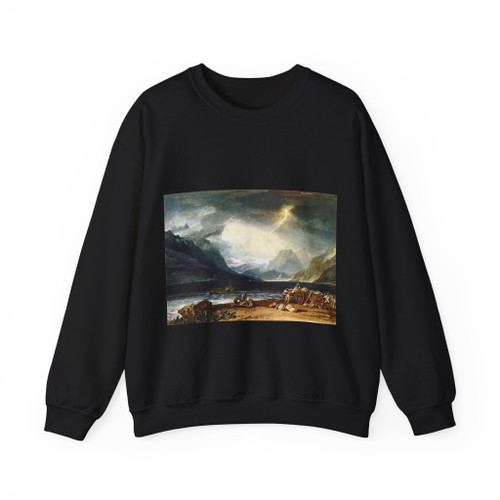 TURNER, Joseph Mallord William - The Lake of Thun Switzerland (Artwork) Crewneck Sweatshirt