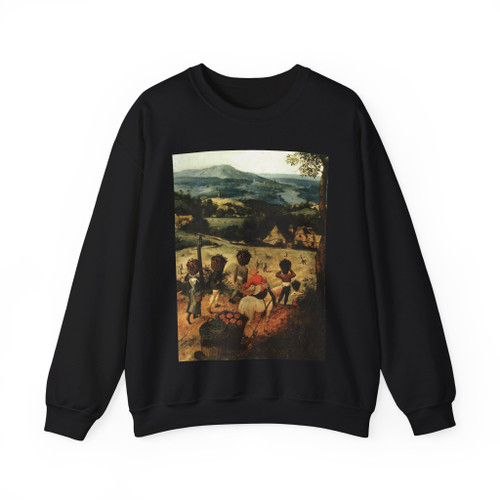 BRUEGEL, Pieter the Elder - 07.Months Series - Haymaking (detail)3 (Artwork) Crewneck Sweatshirt