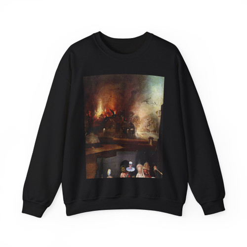 BOSCH, Hieronymus - Triptych of Temptation of St Anthony (detail)2 (Artwork) Crewneck Sweatshirt