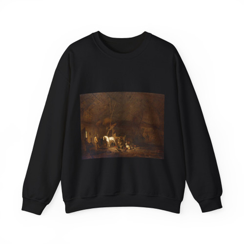 POEL, Egbert van der - Barn Interior (Artwork) Crewneck Sweatshirt