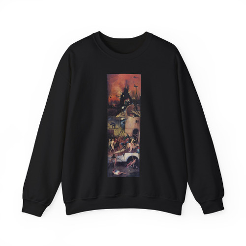BOSCH, Hieronymus - Triptych of Haywain (right wing) (Artwork) Crewneck Sweatshirt
