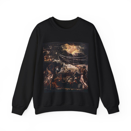 TINTORETTO, Jacopo Robusti - The Miracle of Manna (Artwork) Crewneck Sweatshirt