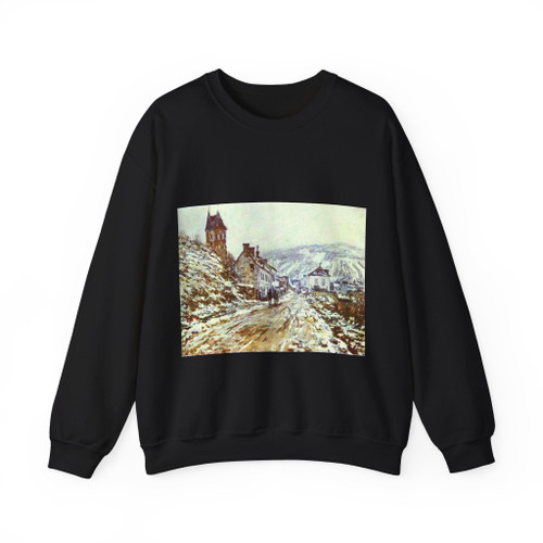 MONET, Claude - The Road to Vetheuil (Artwork) Crewneck Sweatshirt