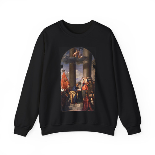 TIZIANO Vecellio - Madonna with Saints and Members of the Pesaro Family2 (Artwork) Crewneck Sweatshirt