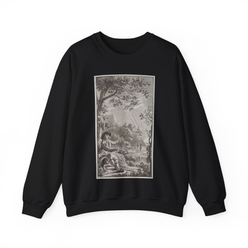 CHODOWIECKI, Daniel Nikolaus - Man Resting by the Wayside (Artwork) Crewneck Sweatshirt