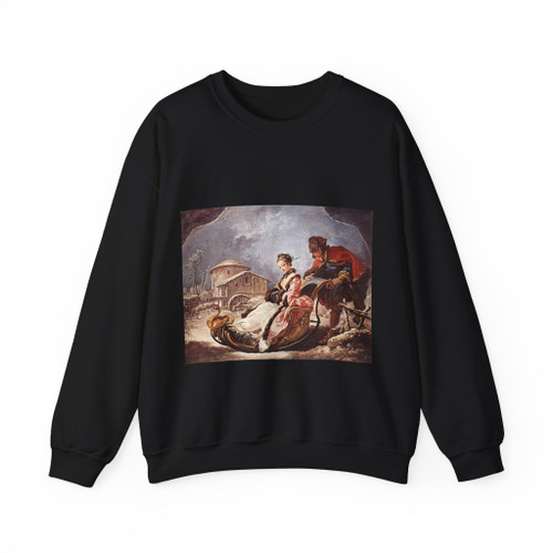 BOUCHER, Francois - 1. until 1749 - Winter (Artwork) Crewneck Sweatshirt