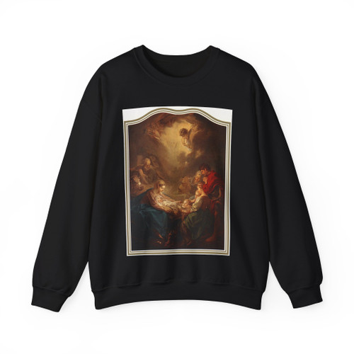 BOUCHER, Francois - Adoration of the Shepherds (Artwork) Crewneck Sweatshirt