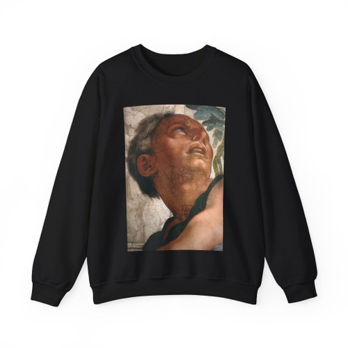 MICHELANGELO, Buonarroti - Jonah (detail)2 (Artwork) Crewneck Sweatshirt