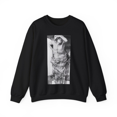 PUGET, Pierre -sculptures- Atlas from the door of the Hotel de Ville at Toulon (Artwork) Crewneck Sweatshirt