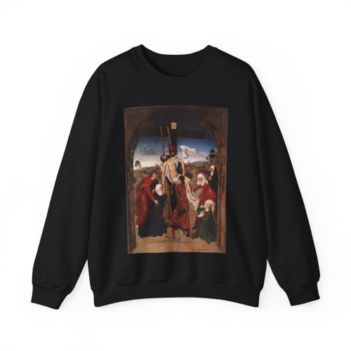 BOUTS, Dieric the Elder - The Justice of Emperor III - Passion Altarpiece (central)2 (Artwork) Crewneck Sweatshirt