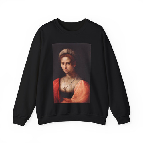 PULIGO, Domenico - Portrait of a Lady (Artwork) Crewneck Sweatshirt