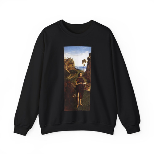 BOUTS, Dieric the Younger - St John the Baptist (Artwork) Crewneck Sweatshirt