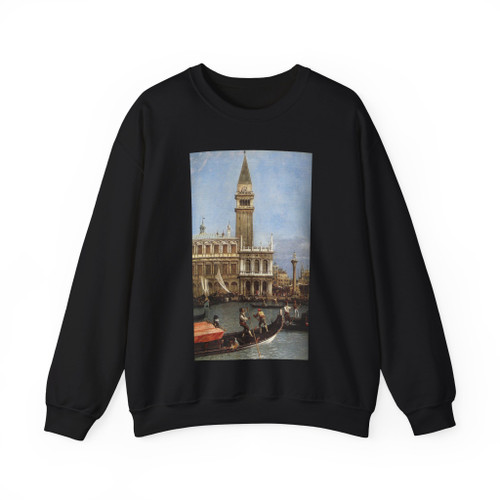 CANALETTO - Return of the Bucentoro to the Molo on Ascension Day (detail) (Artwork) Crewneck Sweatshirt