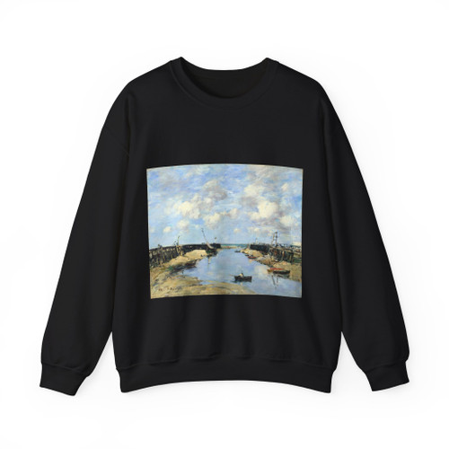 BOUDIN, Eugene - The Entrance to Trouville Harbour (Artwork) Crewneck Sweatshirt