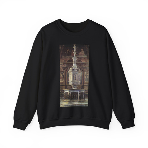 QUERCIA, Jacopo della - Baptismal font2 (Artwork) Crewneck Sweatshirt