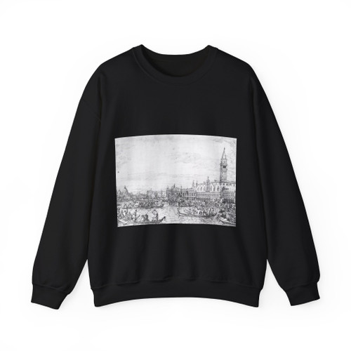 CANALETTO - The Canale di San Marco with the Bucintoro at Anchor (Artwork) Crewneck Sweatshirt