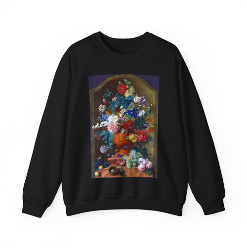 HUYSUM, Jan van - Flowers in a Terracotta Vase (Artwork) Crewneck Sweatshirt