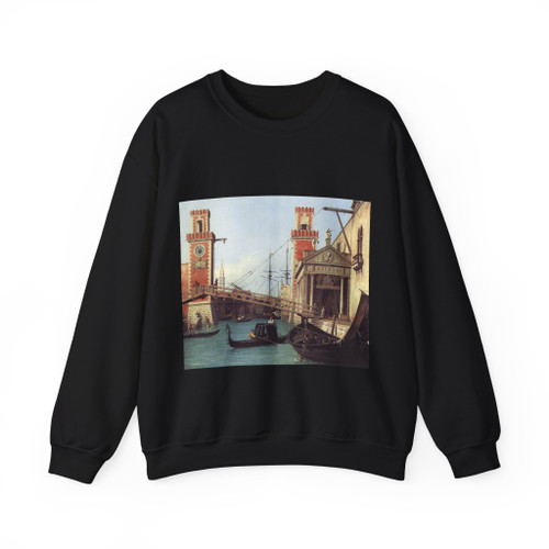 CANALETTO - View of the Entrance to the Arsenal (detail) (Artwork) Crewneck Sweatshirt