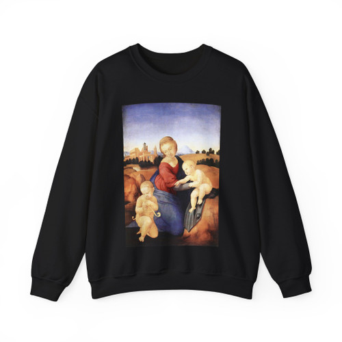 RAFFAELLO Sanzio - Madonna and Child with the Infant St John (Artwork) Crewneck Sweatshirt