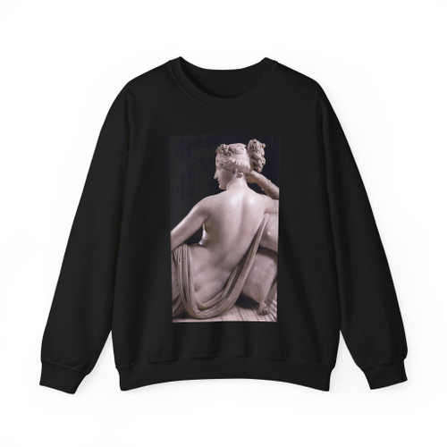 CANOVA, Antonio -from 1800- Paolina Borghese as Venus Victrix (detail) (Artwork) Crewneck Sweatshirt
