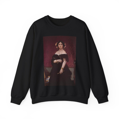 INGRES, Jean-Auguste-Dominique - Madame Paul Sigisbert Moitessier (Artwork) Crewneck Sweatshirt