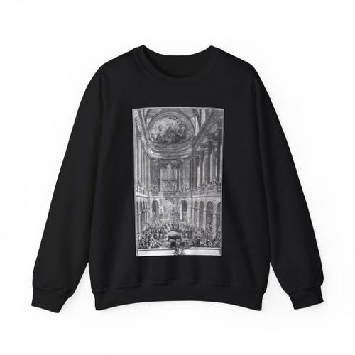 COCHIN, Charles-Nicolas II - The Dauphin's Wedding Ceremony (Artwork) Crewneck Sweatshirt