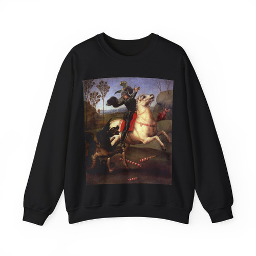 RAFFAELLO Sanzio - St George Fighting the Dragon (Artwork) Crewneck Sweatshirt