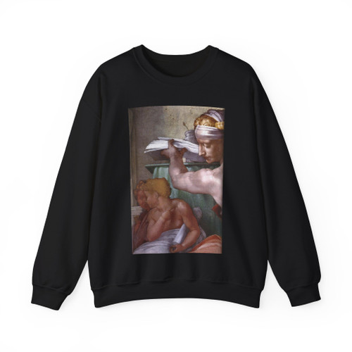 MICHELANGELO, Buonarroti - The Libyan Sibyl (detail) (Artwork) Crewneck Sweatshirt