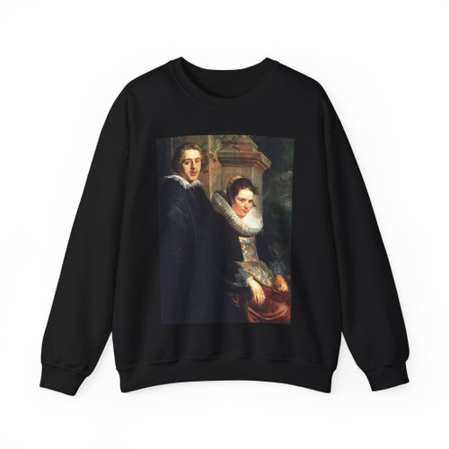 JORDAENS, Jacob - Portrait of a Young Married Couple (Artwork) Crewneck Sweatshirt