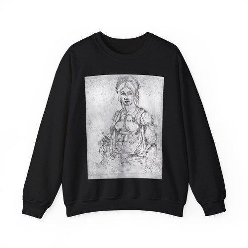 MICHELANGELO, Buonarroti -Drawing--Drawing- 3colonna (Artwork) Crewneck Sweatshirt